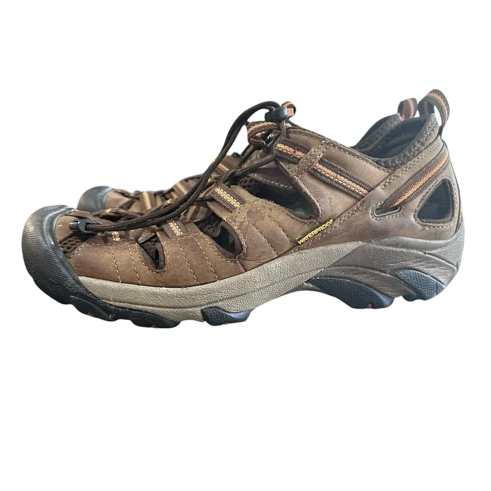 KEEN Brown Waterproof Lace-up Hiking Shoes Men's Size 11.5 Arroyo